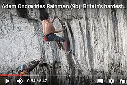 Adam Ondra UK pokus v Rainman 9b 