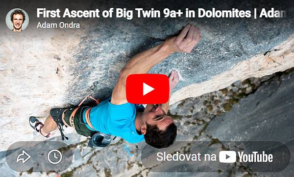 Video: Adam Ondra v prvovýstupu Big Twin 9a+ v Dolomitech
