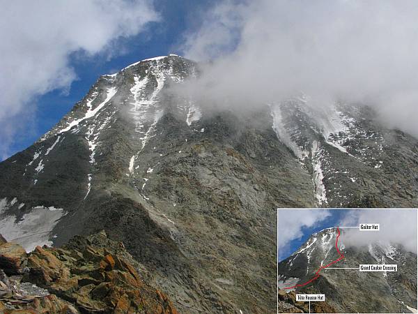 Grand Couloir, Mont Blanc, Francie, foto: Abjad, Wikipedia 