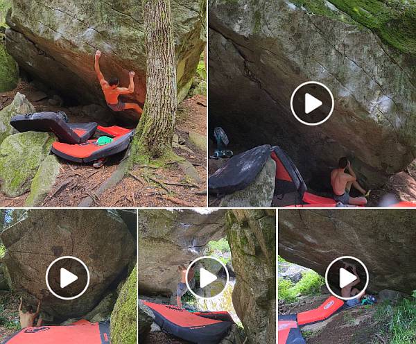 Adam Ondra zapsal během asi tří hodin čtyři bouldery za 8B stylem flash