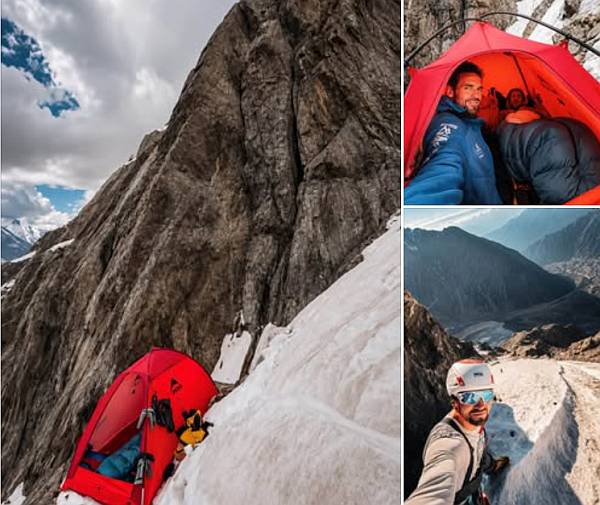 Marek Holeček a Tomáš Petreček postoupili 2. den pokusu o prvovýstup novou linií na Nanga Parbat do výšky kolem 5000 m
